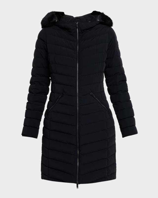 Andesite Down Parka with Removable Hood & Shearling Tri